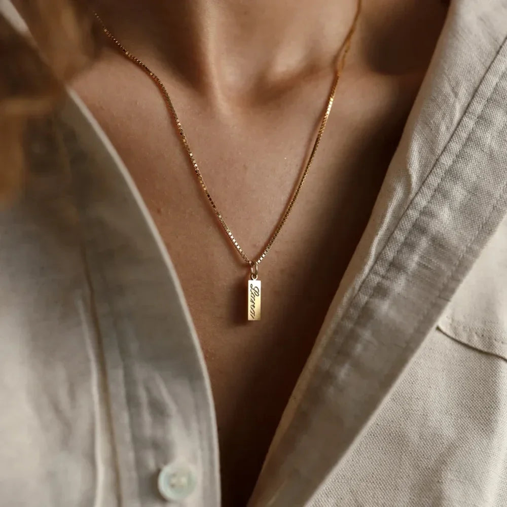 Personalized Name Tag Necklace