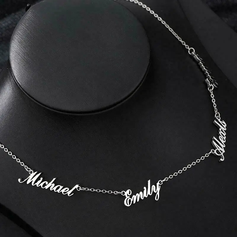 Multiple Nameplate Pendant Necklace