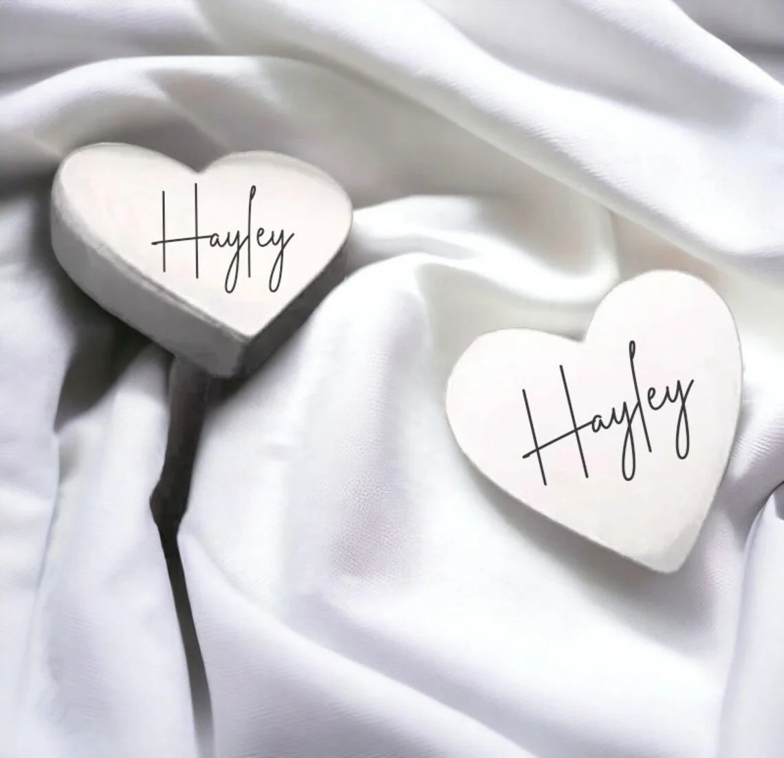 Heart Carved Name Earrings