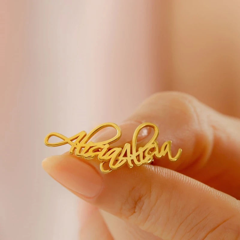 Script Earrings