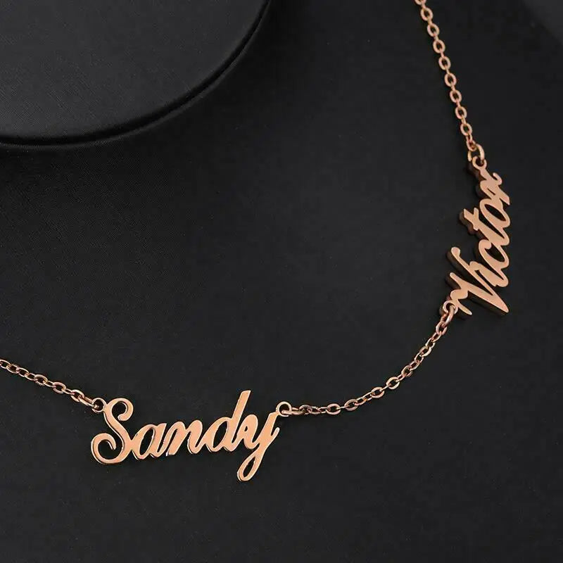 Multiple Nameplate Pendant Necklace