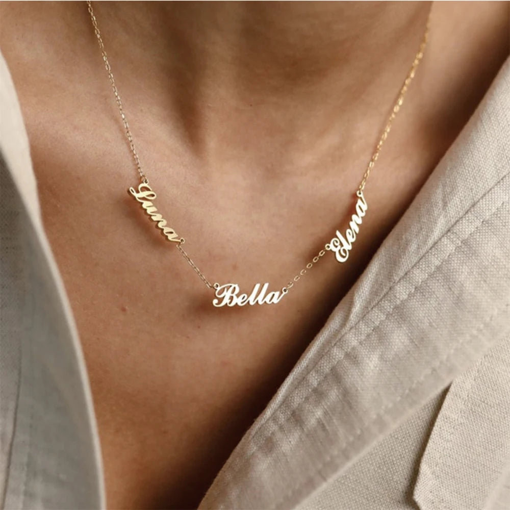 Multiple Nameplate Pendant Necklace