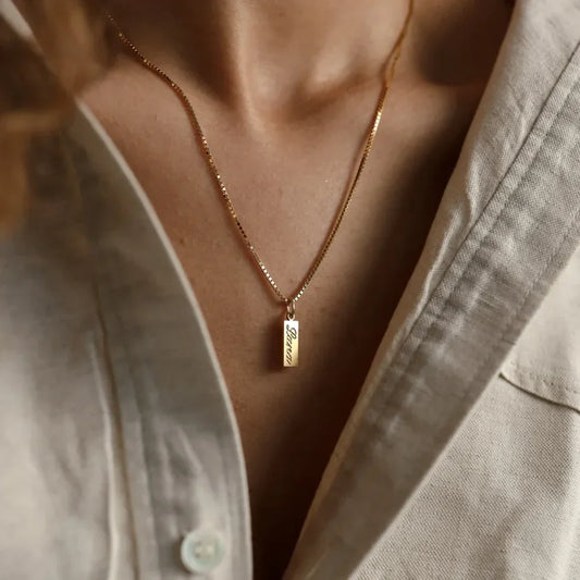 Personalized Name Tag Necklace
